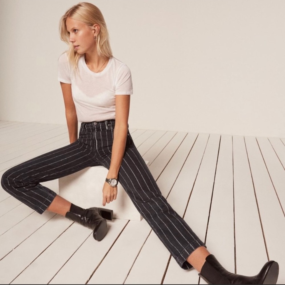 Reformation roper striped jeans size 30